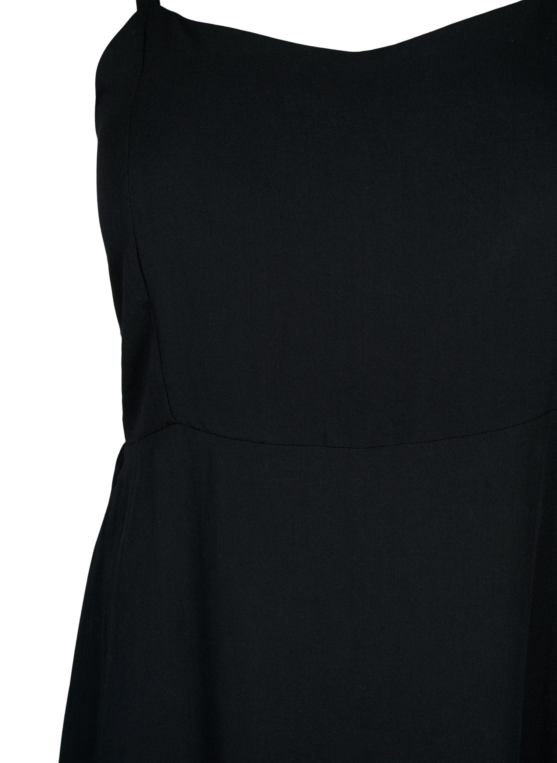 Zizzi Dresses Midikleid Viskose Träger einfarbig