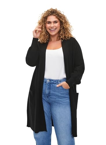 Zizzi Cardigans Strickjacke Taschen Viskose Strickjacke