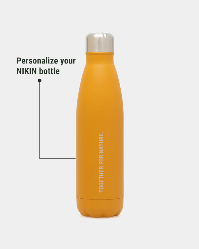 NIKIN TreeBottle Trinkflasche Mustard 500ml mit Gravur