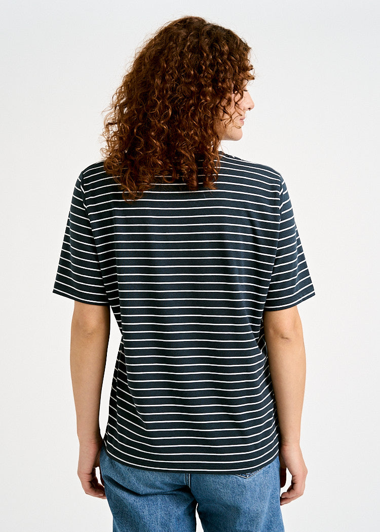 Wijld Tilda Thin Stripes White Damen T-Shirt weiß