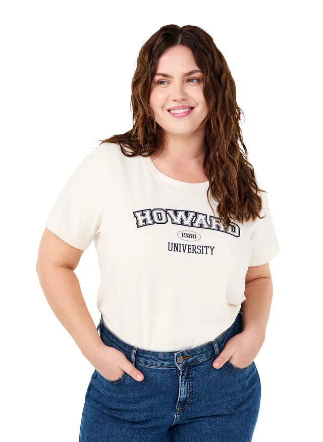 Zizzi T-Shirt Baumwolle Text normale Passform 42-60