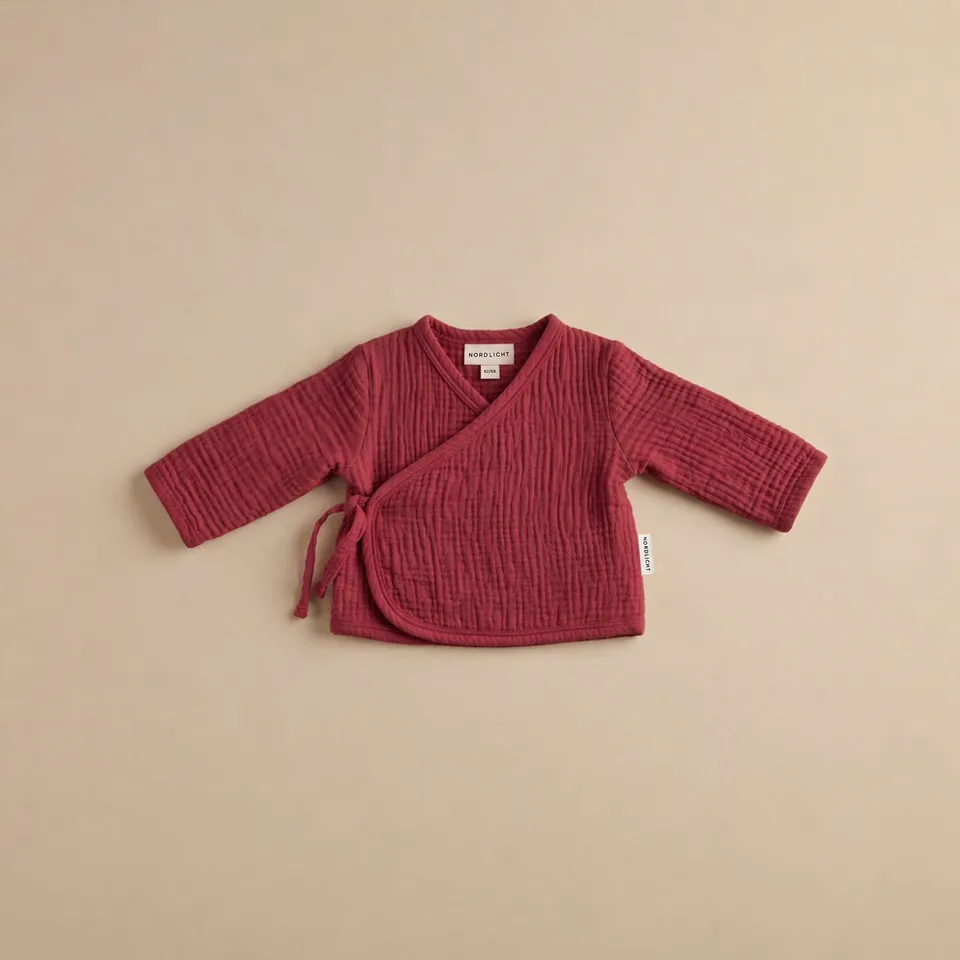 NORDLICHT Freda Kinder Wickeloberteil Rot Musselin
