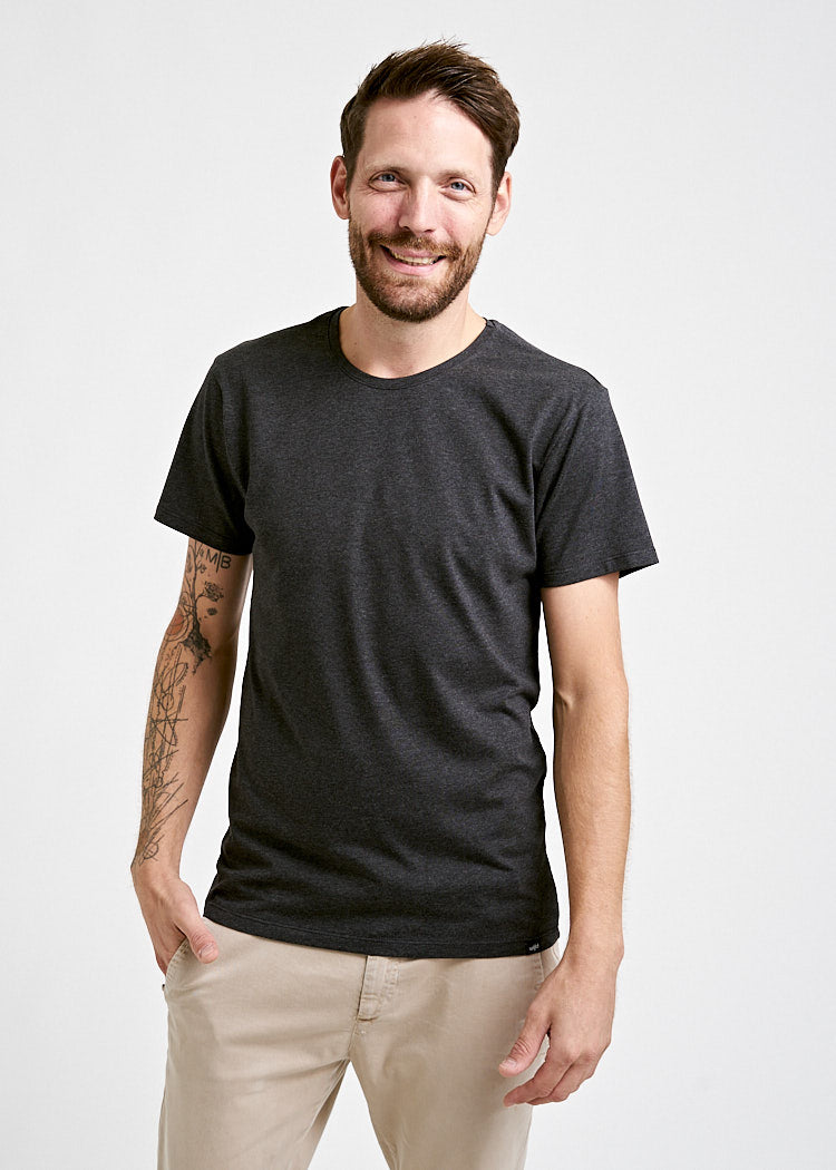 Wijld Alex WoodShirt Herren T-Shirt Anthrazit Holz