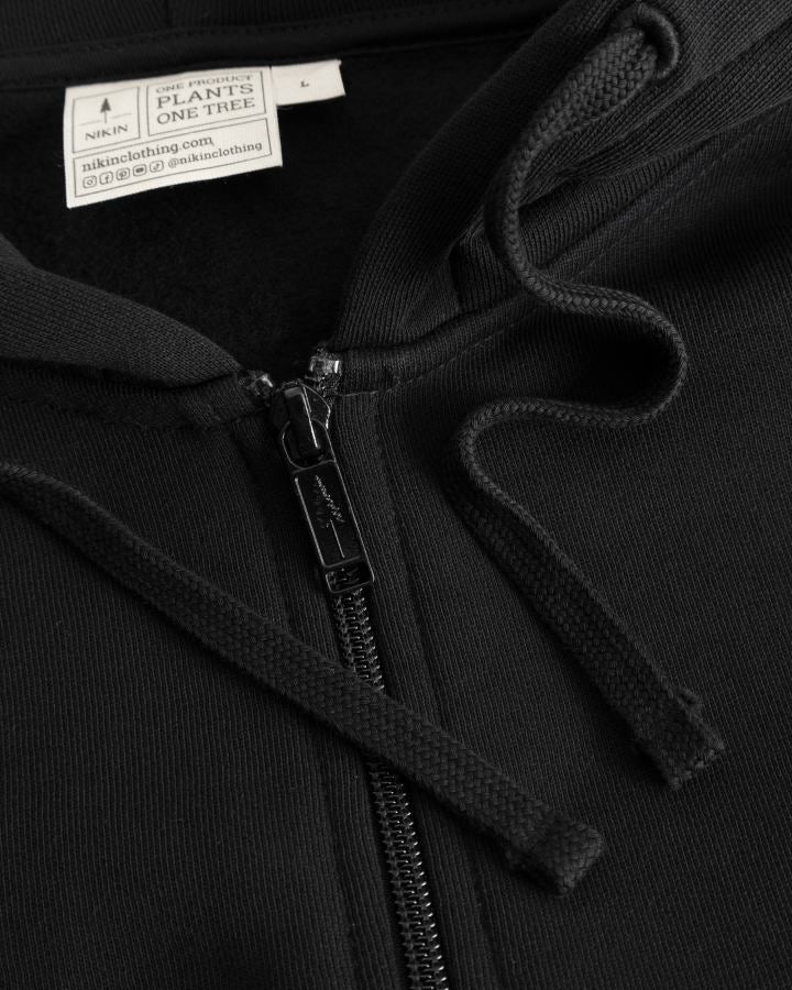 NIKIN TreeHoodie Jacket Kapuzenjacke schwarz Bio