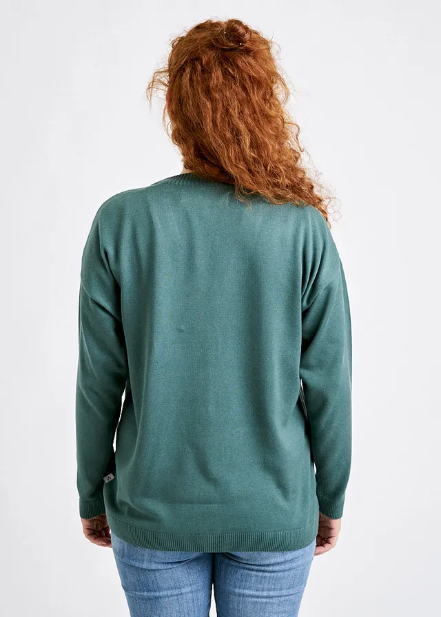 Wijld Cardigan Damen Strickjacke Silver Pine Holz