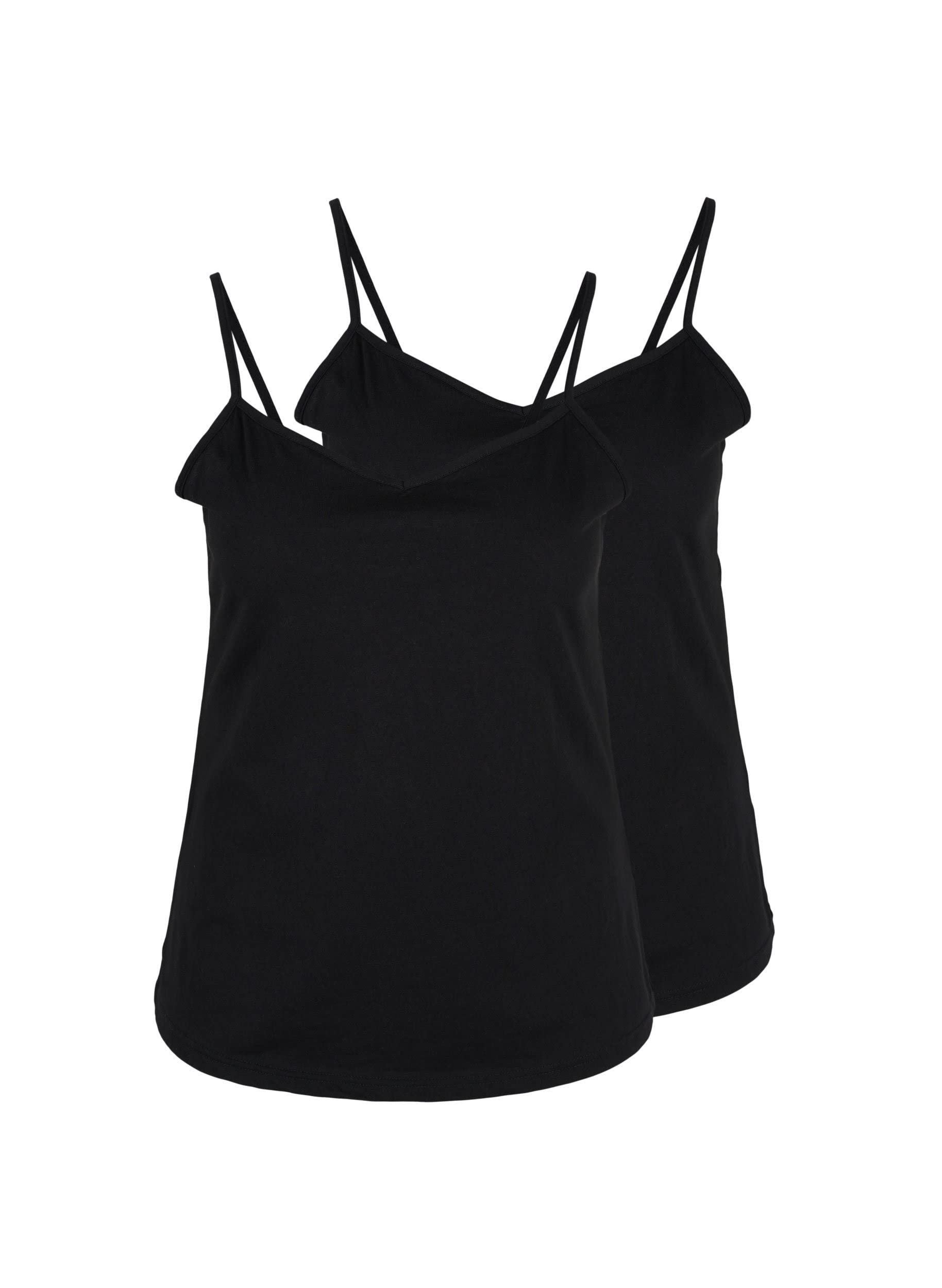 Zizzi 2er-Pack Top Baumwolle V-Ausschnitt Damen