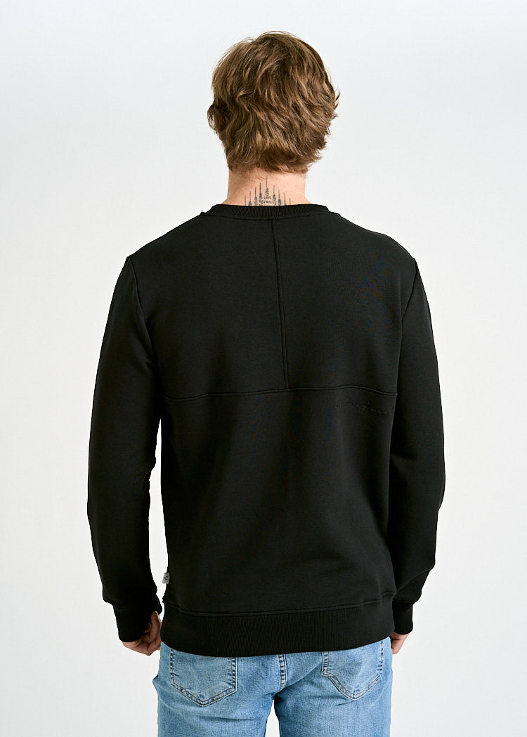 Wijld Till Herren Sweater Black Strick angeraut