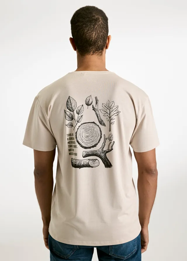 Wijld WoodShirt Timo T-Shirt Herren Tree Parts Print Bio
