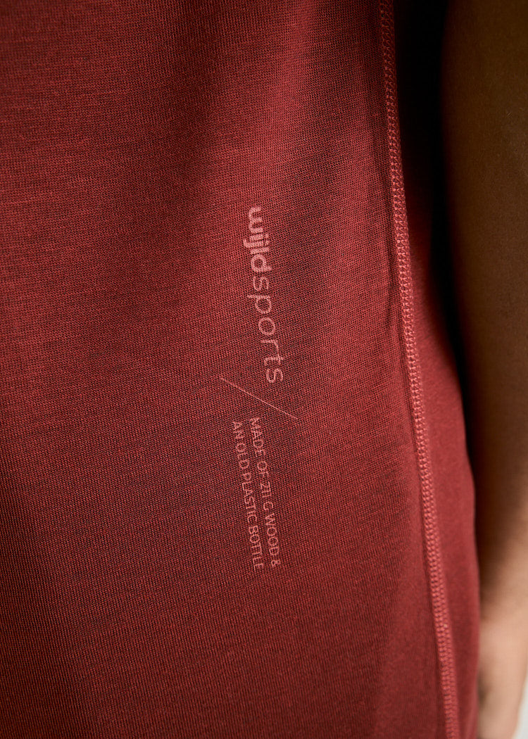 Wijld Max Sportshirt Herren Dark Red atmungsaktiv