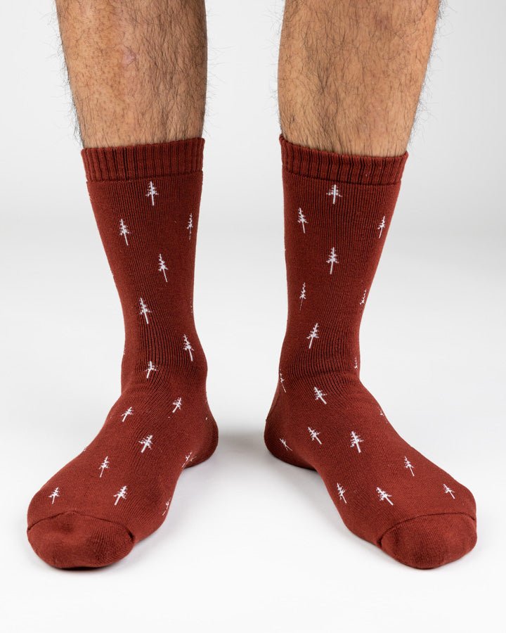 NIKIN TreeSocks Cosy Allover Socken Bordeaux Bambus