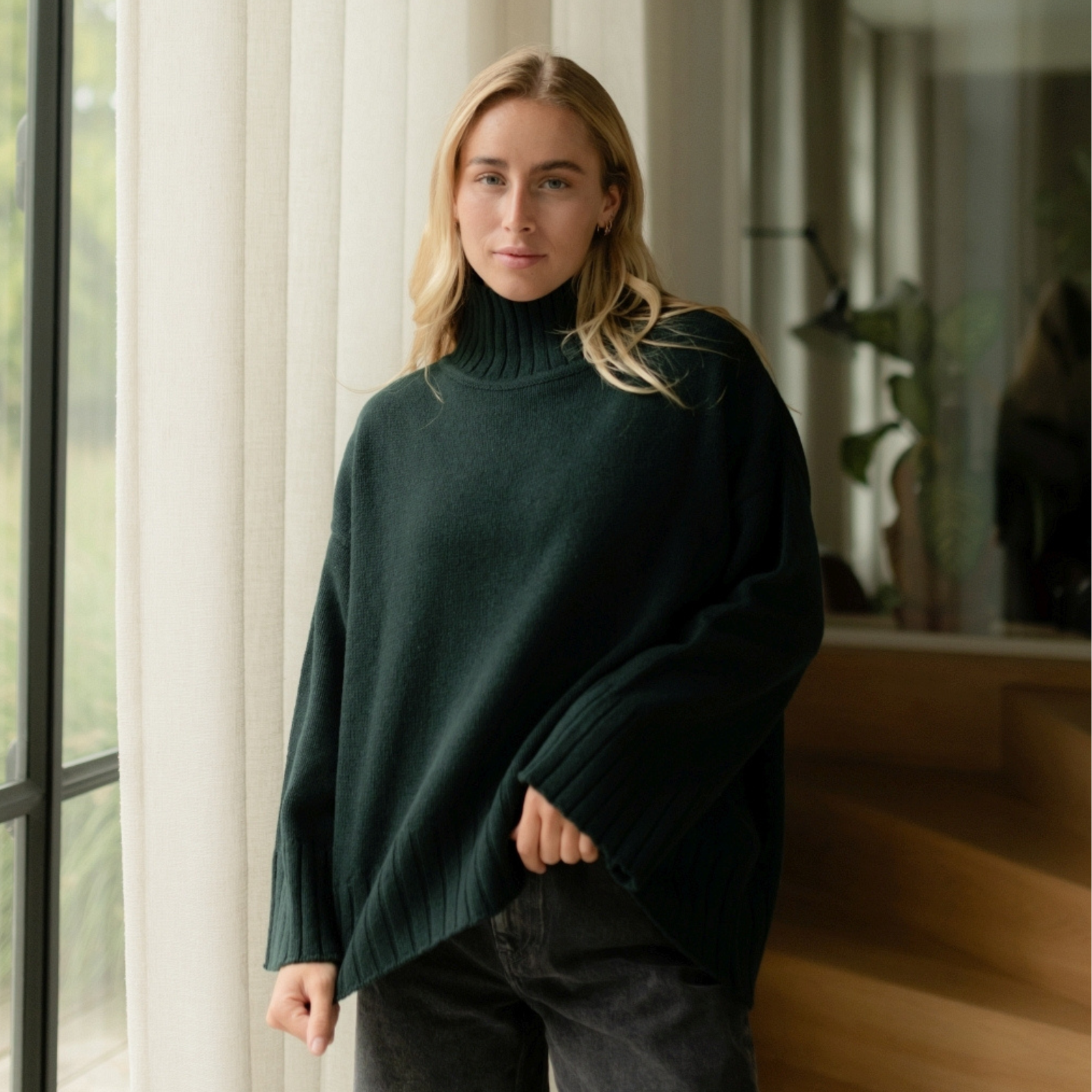 NORDLICHT Mina Wollpullover Damen Rollkragen Recyclingwolle