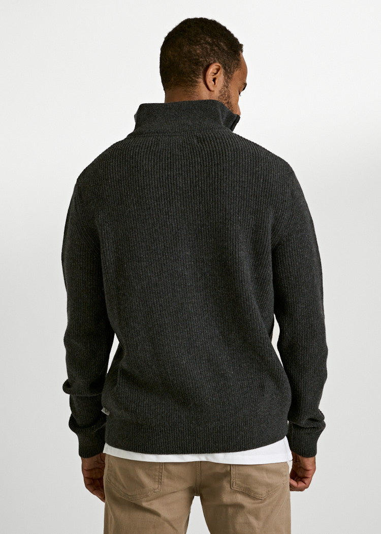 Wijld Troyer Tim Antracite Herren Strickpullover Wolle