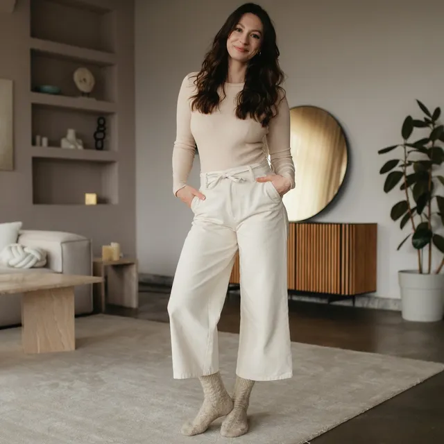 NORDLICHT Lykke Hose Damen Bio-Baumwolle A-Linie