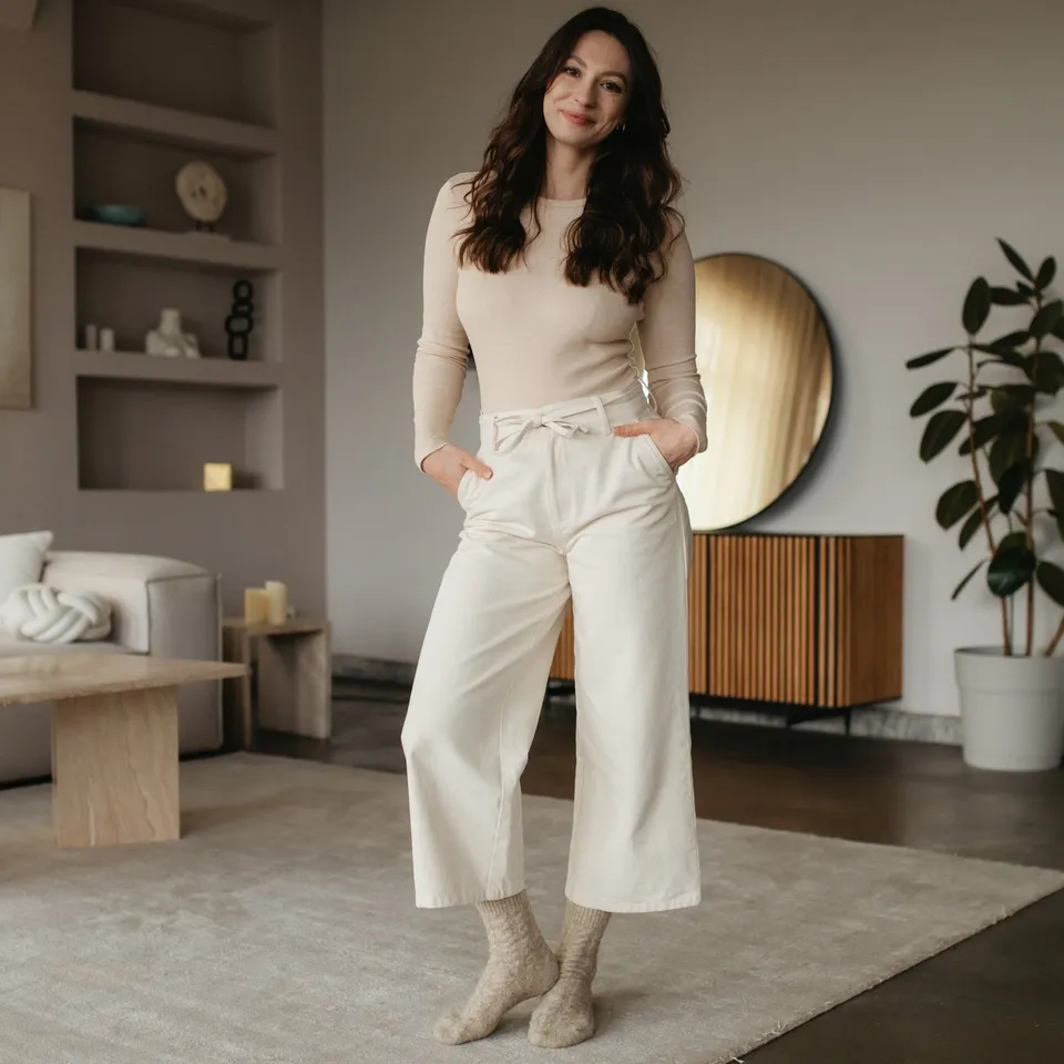 NORDLICHT Lykke Hose Damen Bio-Baumwolle A-Linie