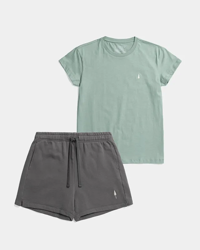 NIKIN TreeShirt & TreeShorts Damen T-Shirt Set 2-teilig Baumwolle
