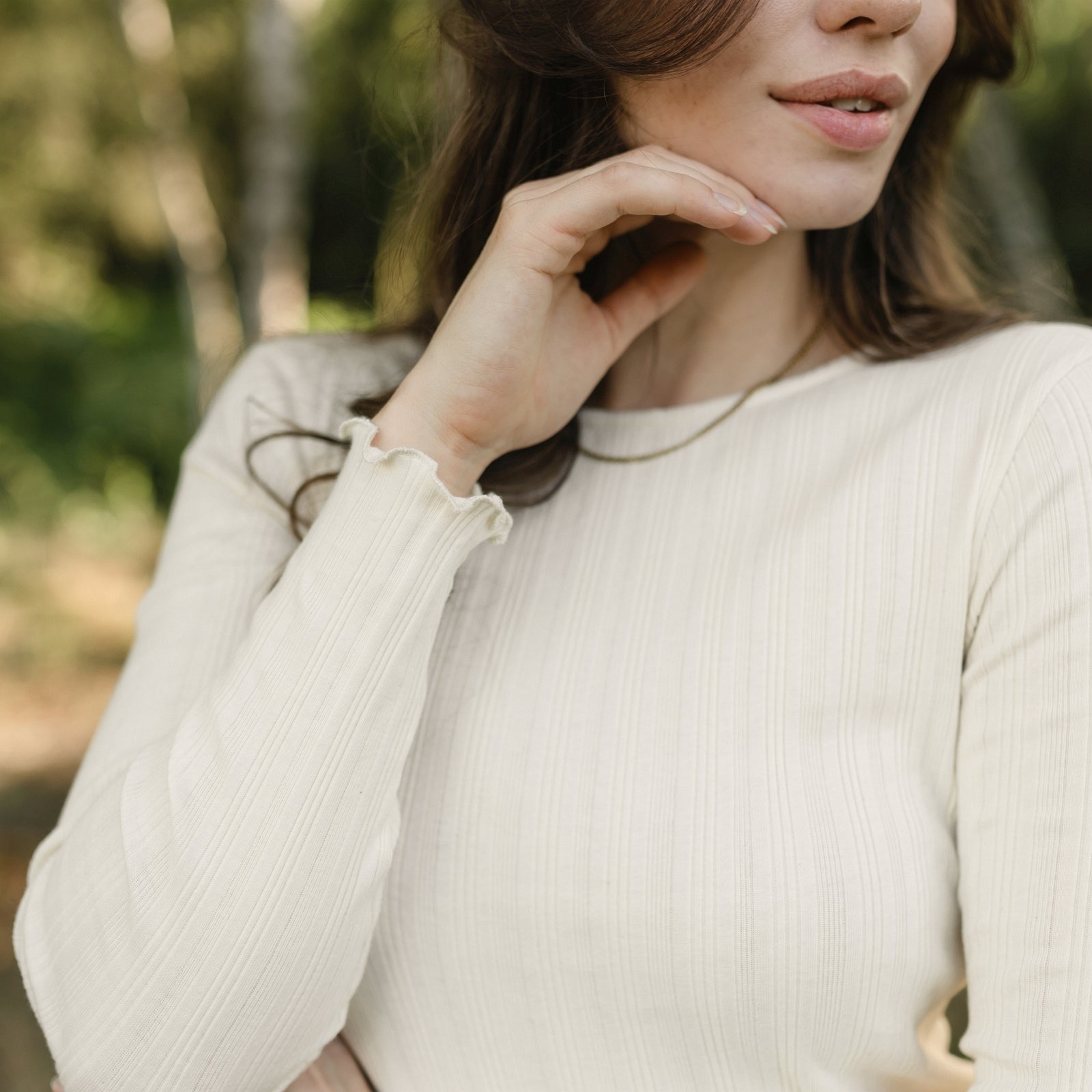 Nordlicht Maja Langarmshirt Longsleeve Natur Bio-Baumwolle