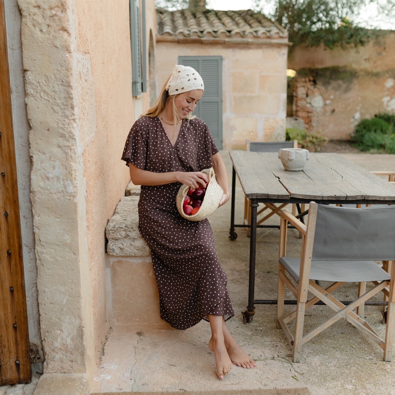NORDLICHT Anni Wickelkleid Ecovero Dunkelbraun