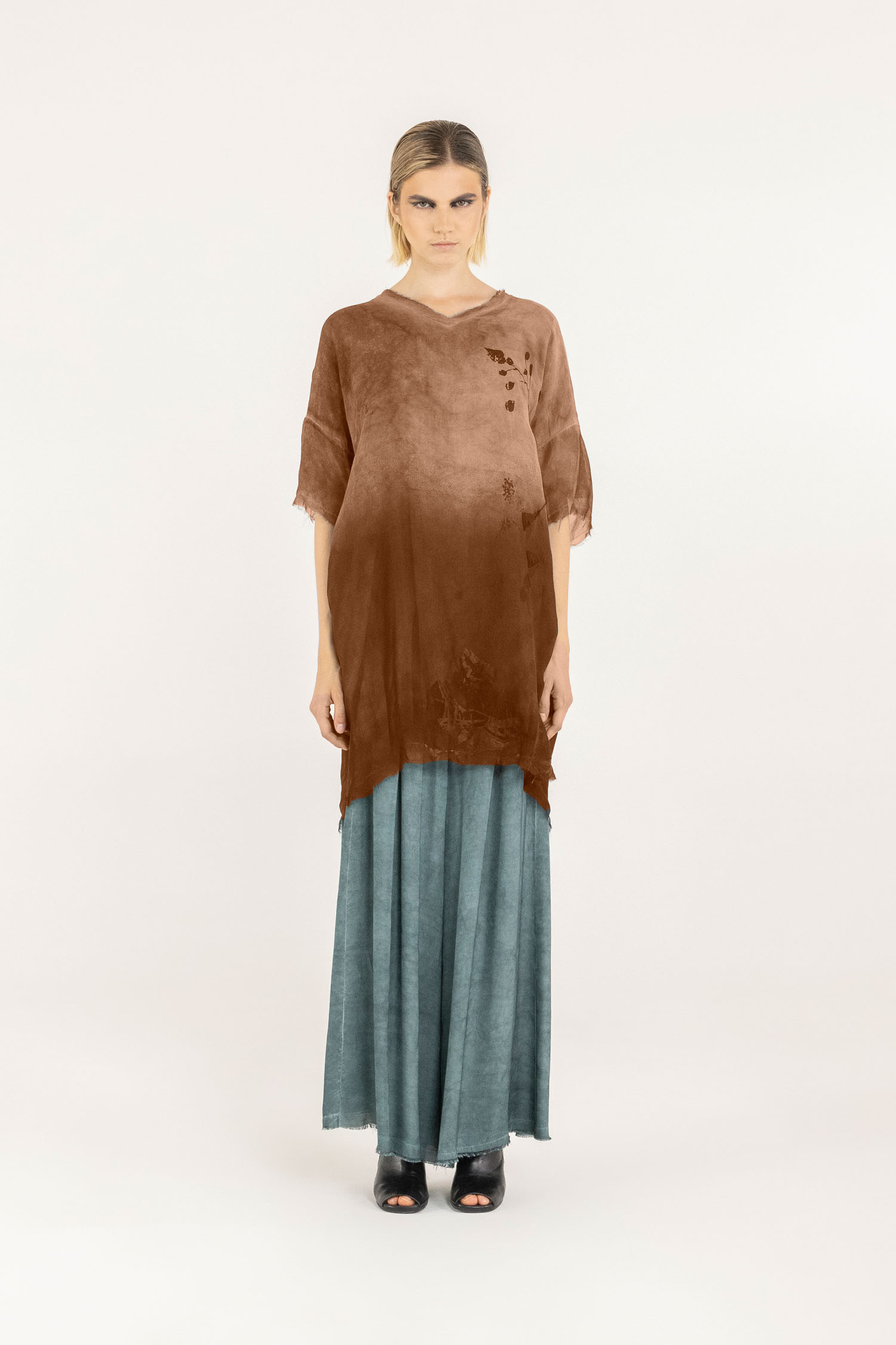 Sanctamuerte T-Shirt Tshirt Dress Kleid Viskose-Seide