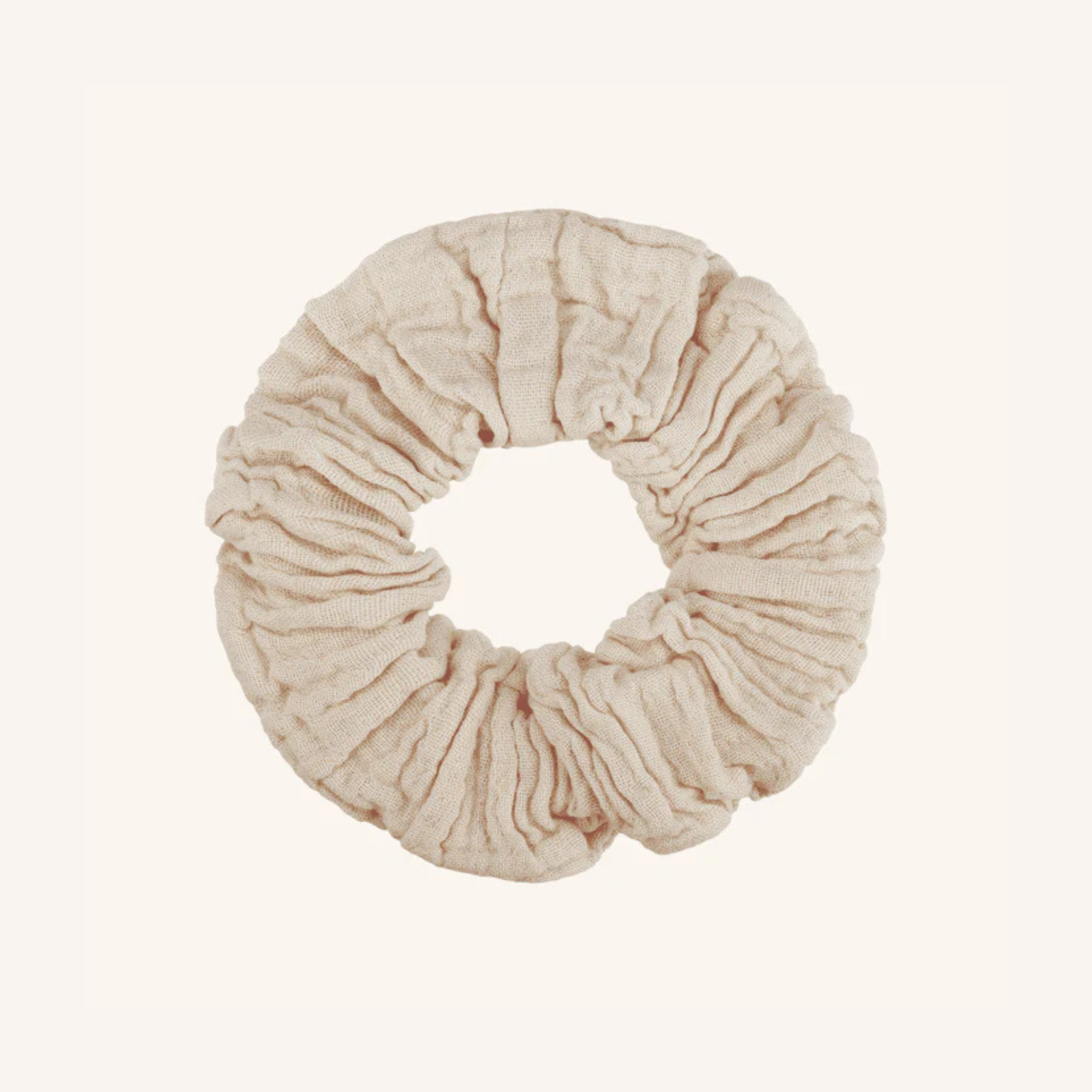 NORDLICHT Musselin Scrunchie Haargummi Natur Bio-Baumwolle