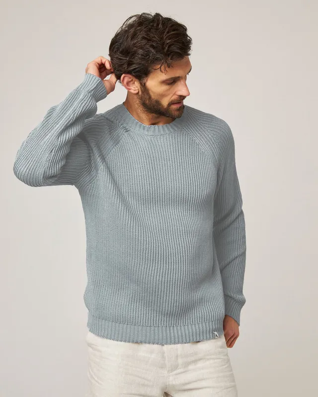 Peregrine Harry Strickpullover Herren Navy Baumwolle