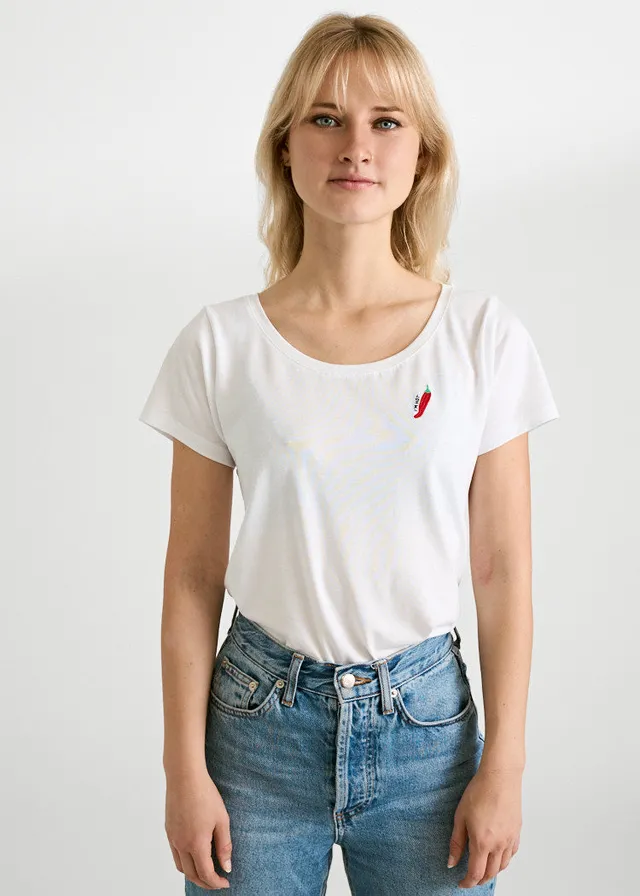 Wijld Woodshirt Lena Damen T-Shirt Peperoni Rot