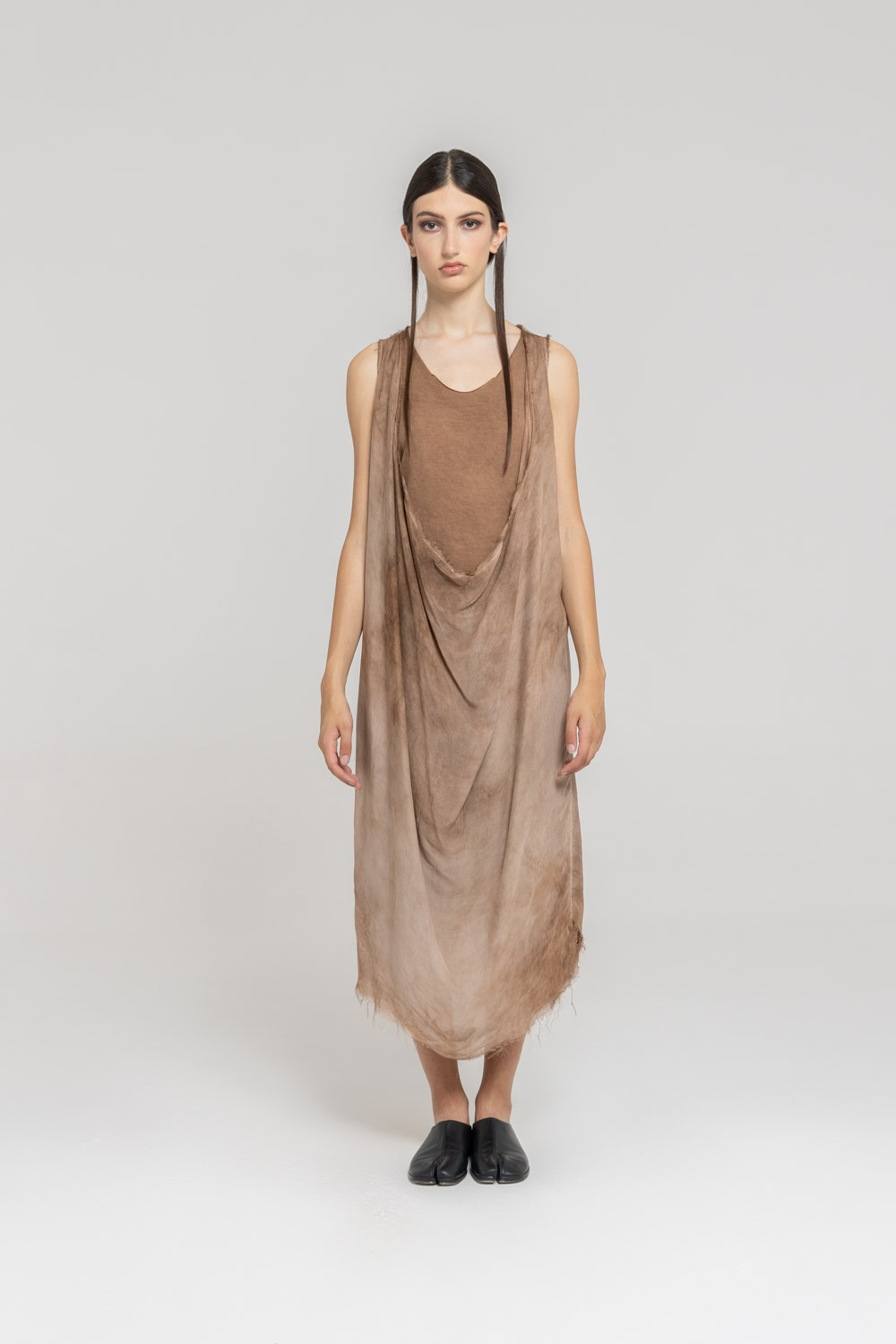 Sanctamuerte Abiti Jersey Kleid Baumwolle Lang