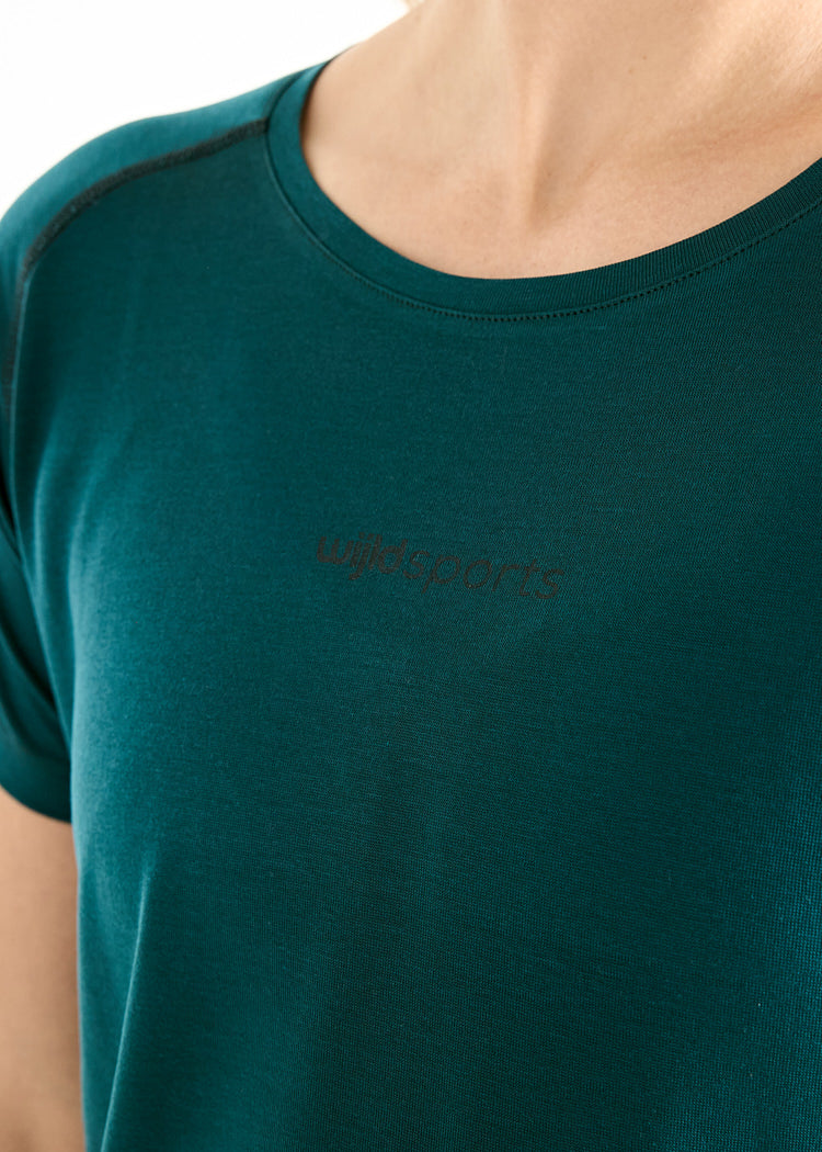 Wijld Fanny Sportshirt Damen Petrol Lyocell