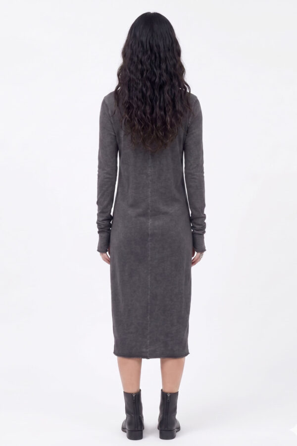 Sanctamuerte Abiti Abito Lungo Collo Alto Kleid Baumwolle