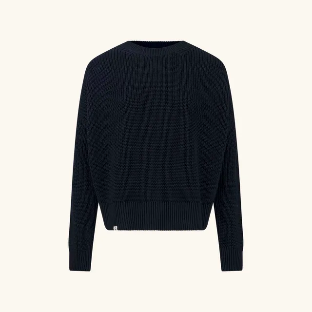 NORDLICHT Pullover Mara Grobstrickpullover Marineblau Bio
