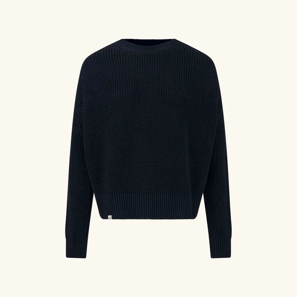 NORDLICHT Pullover Mara Grobstrickpullover Marineblau Bio
