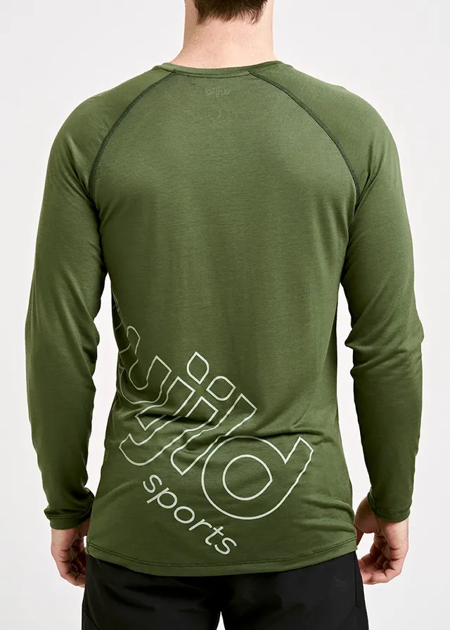 Wijld Longsleeves Sport Langarmshirt Herren Olive Lyocell