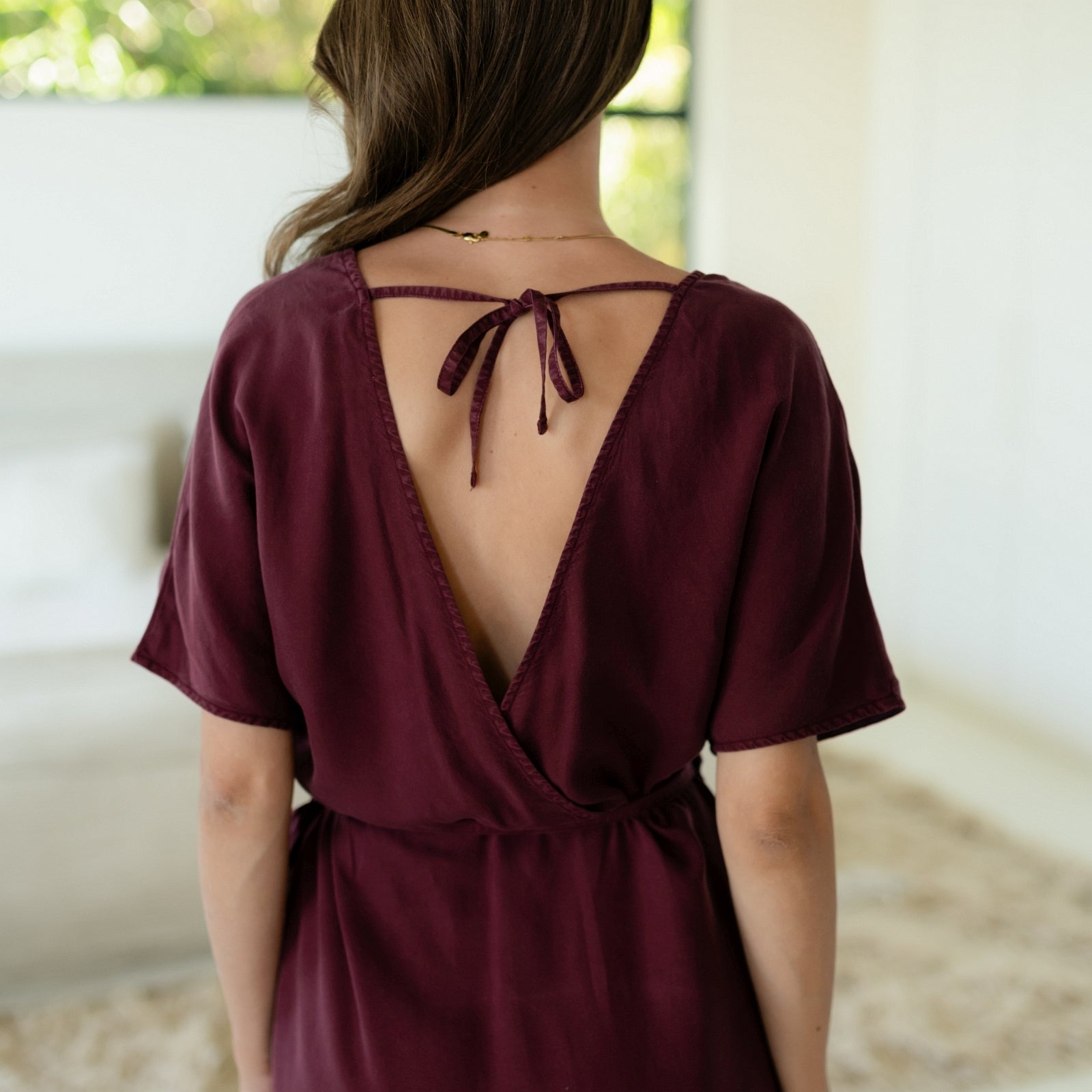 NORDLICHT Kleider Tilda Wickelkleid Rot Tencel