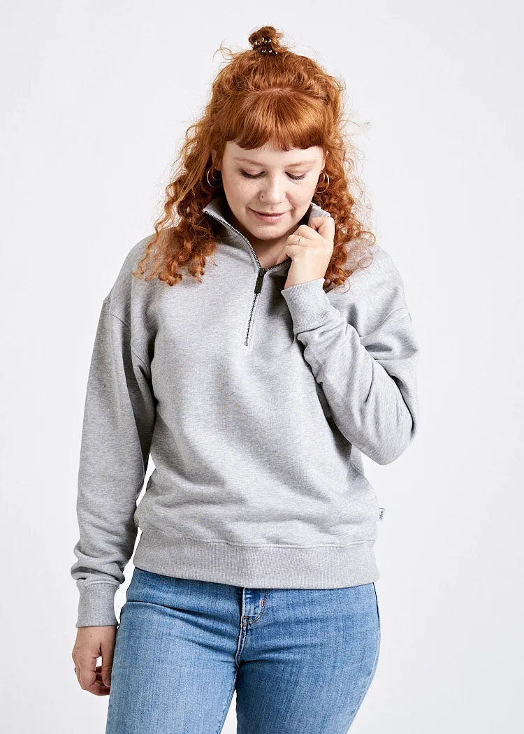 Wijld Sweater Gray Melange Pullover Grau Troyer