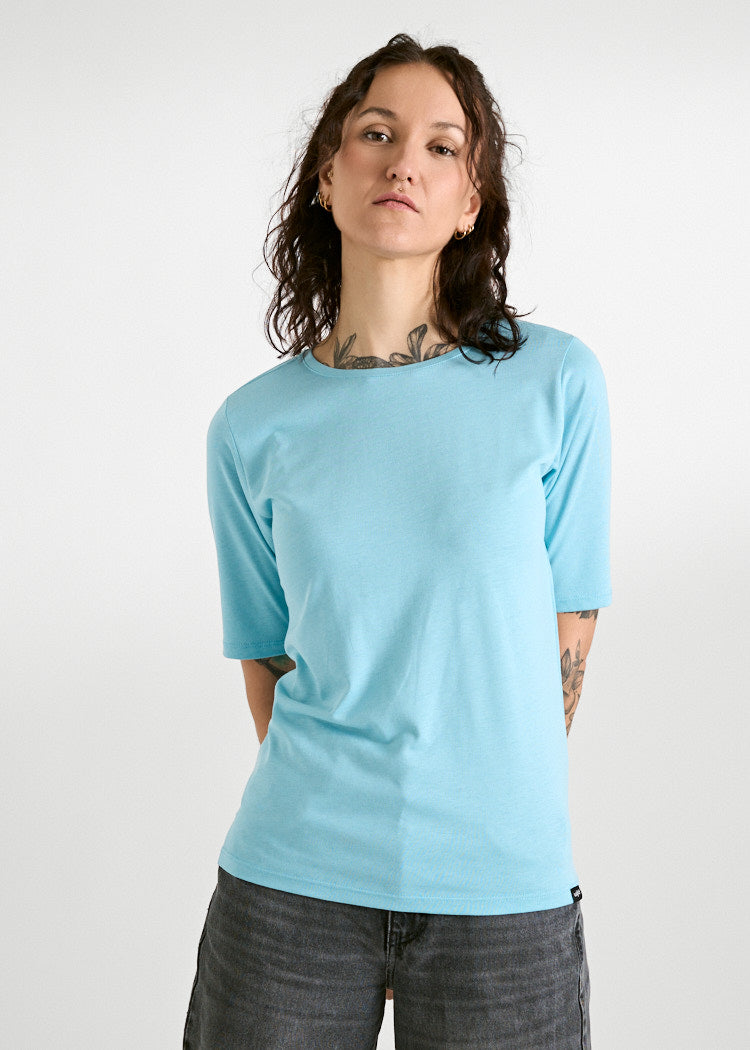 Wijld Lola Woodshirt T-Shirt Damen Milky Blue Holz