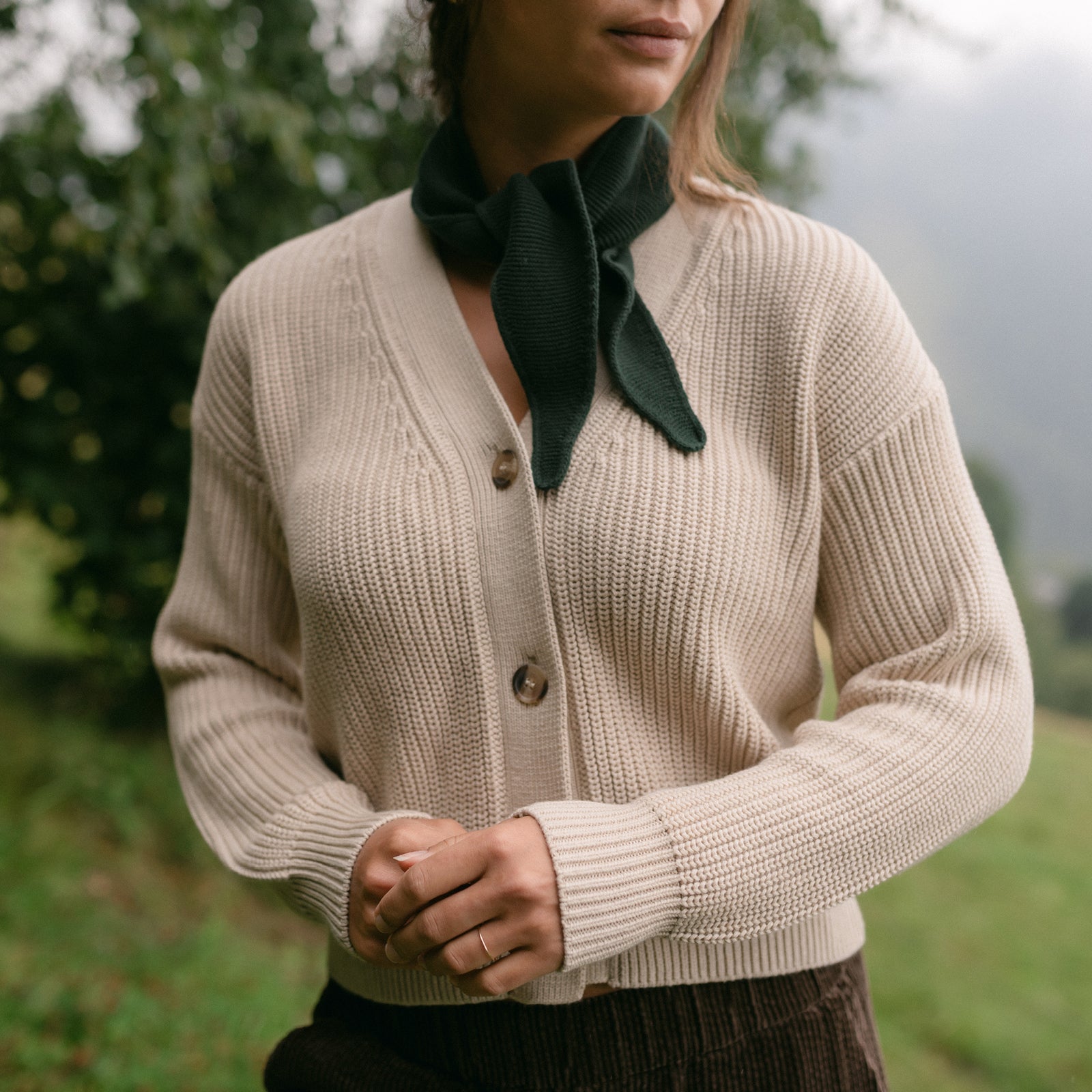 NORDLICHT Marla Strickjacke Natur Grobstrick Cardigan
