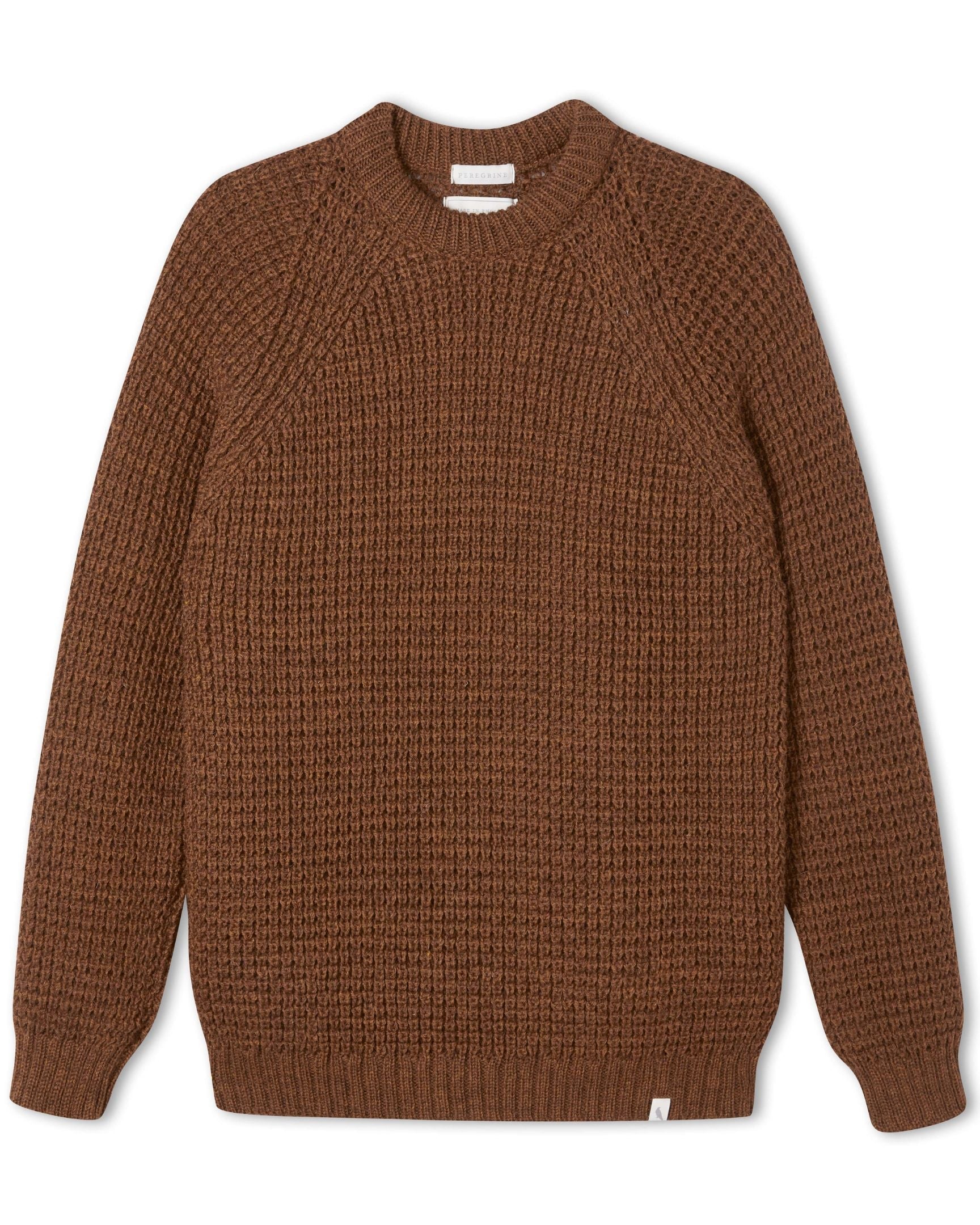 Peregrine Waffle Crew Jumper Wollpullover Navy