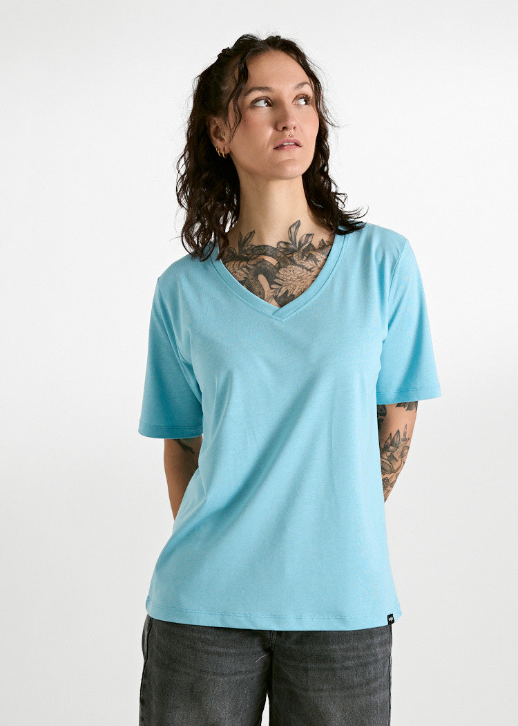 Wijld WoodShirt Frida Milky Blue Damen T-Shirt Lyocell