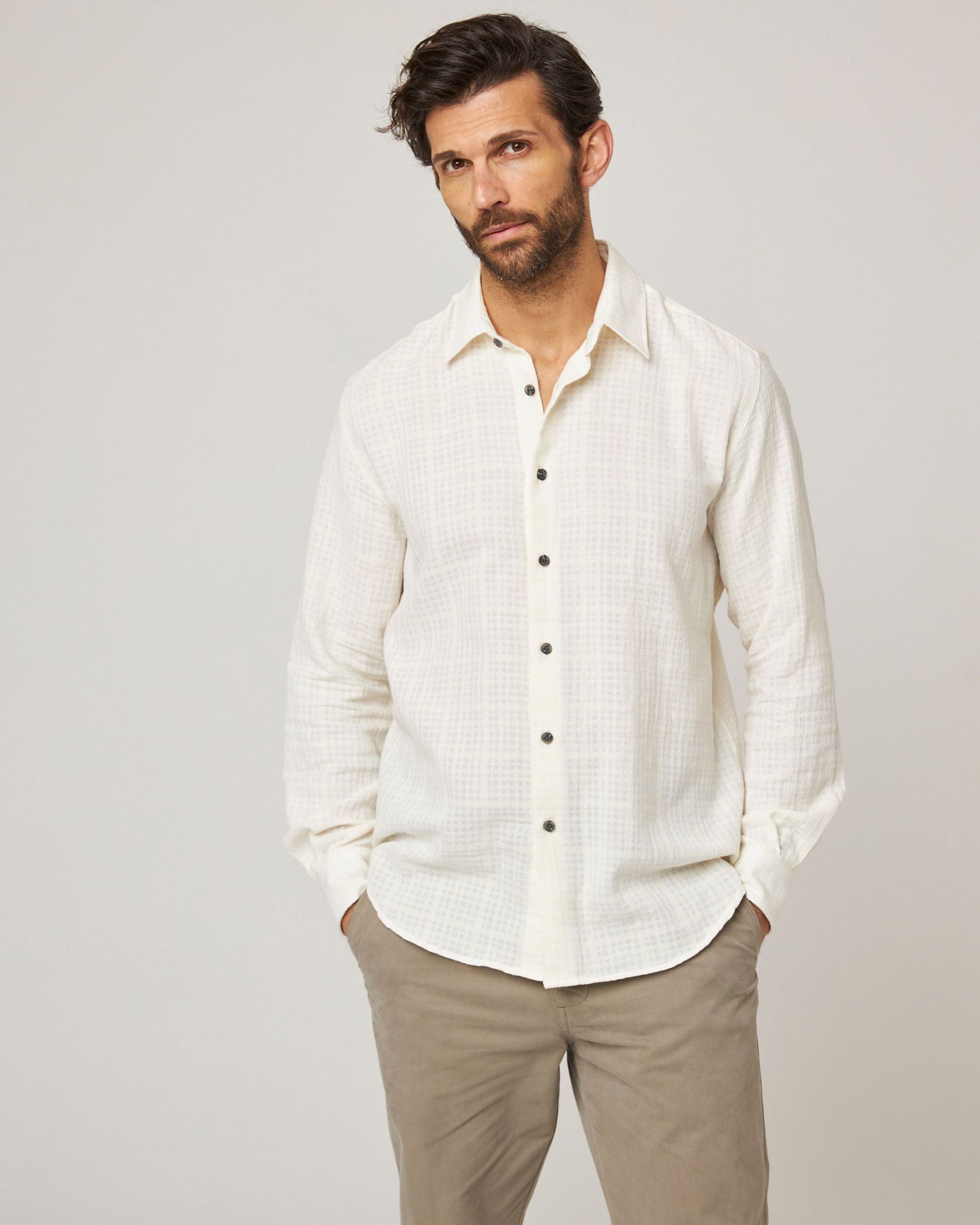 Peregrine Resort Shirt Herren Hemd Navy Baumwolle