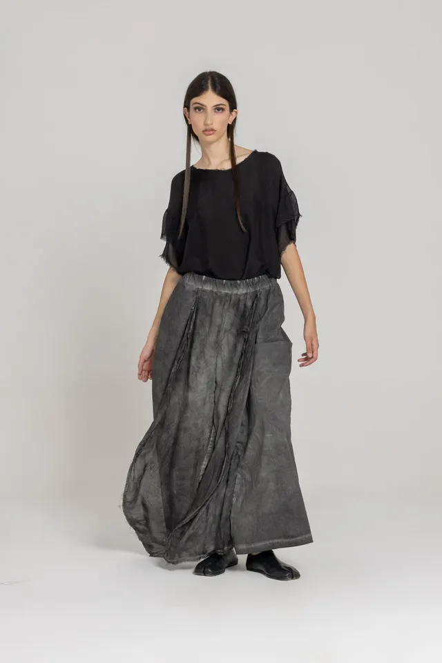 Sanctamuerte Pantaloni Palazzo Hose Viskose-Seide