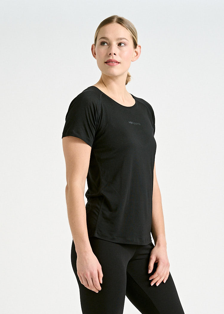 Wijld Fanny Black Gray Damen Sportshirt Atmungsaktiv