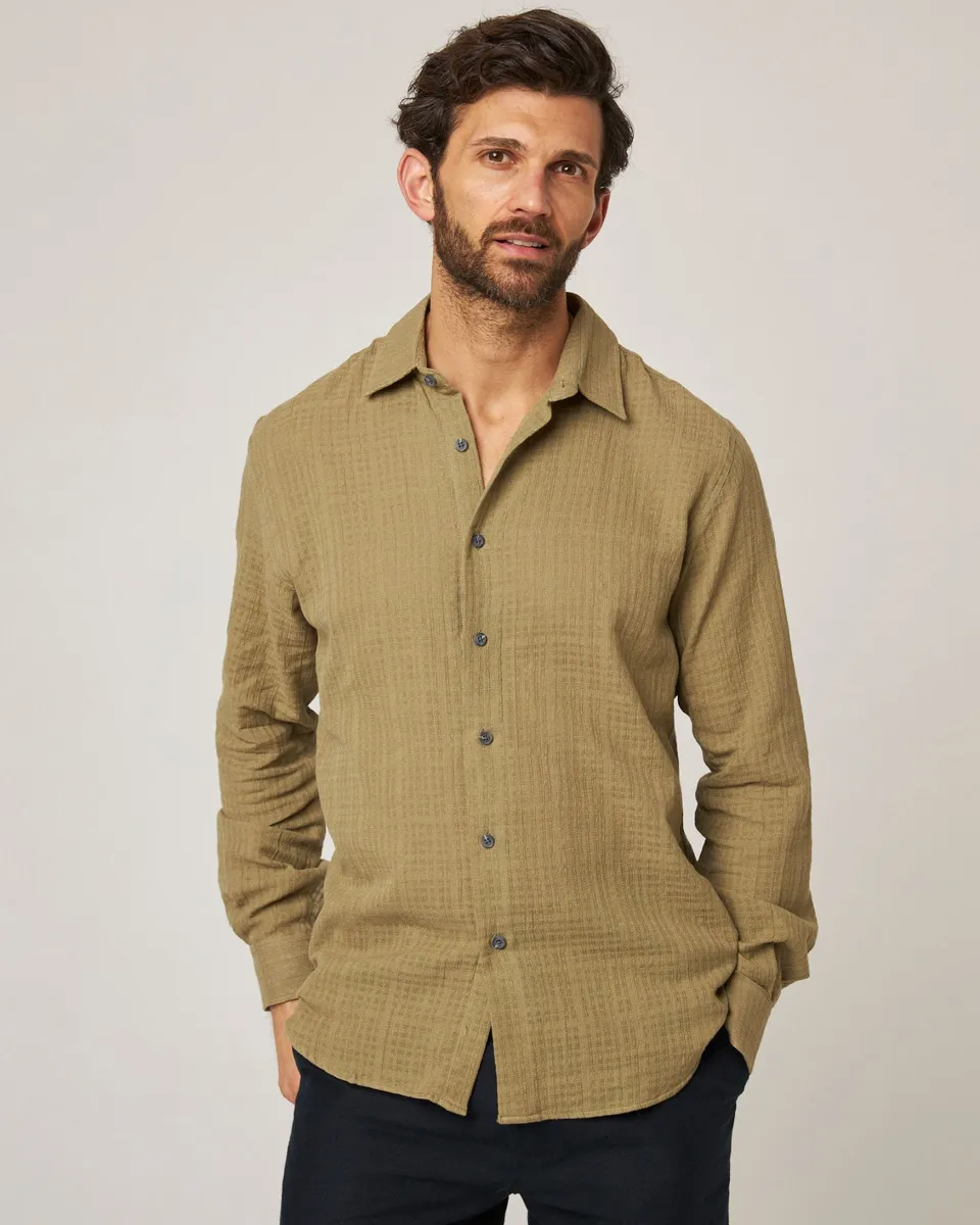 Peregrine Resort Shirt Herren Hemd Navy Baumwolle