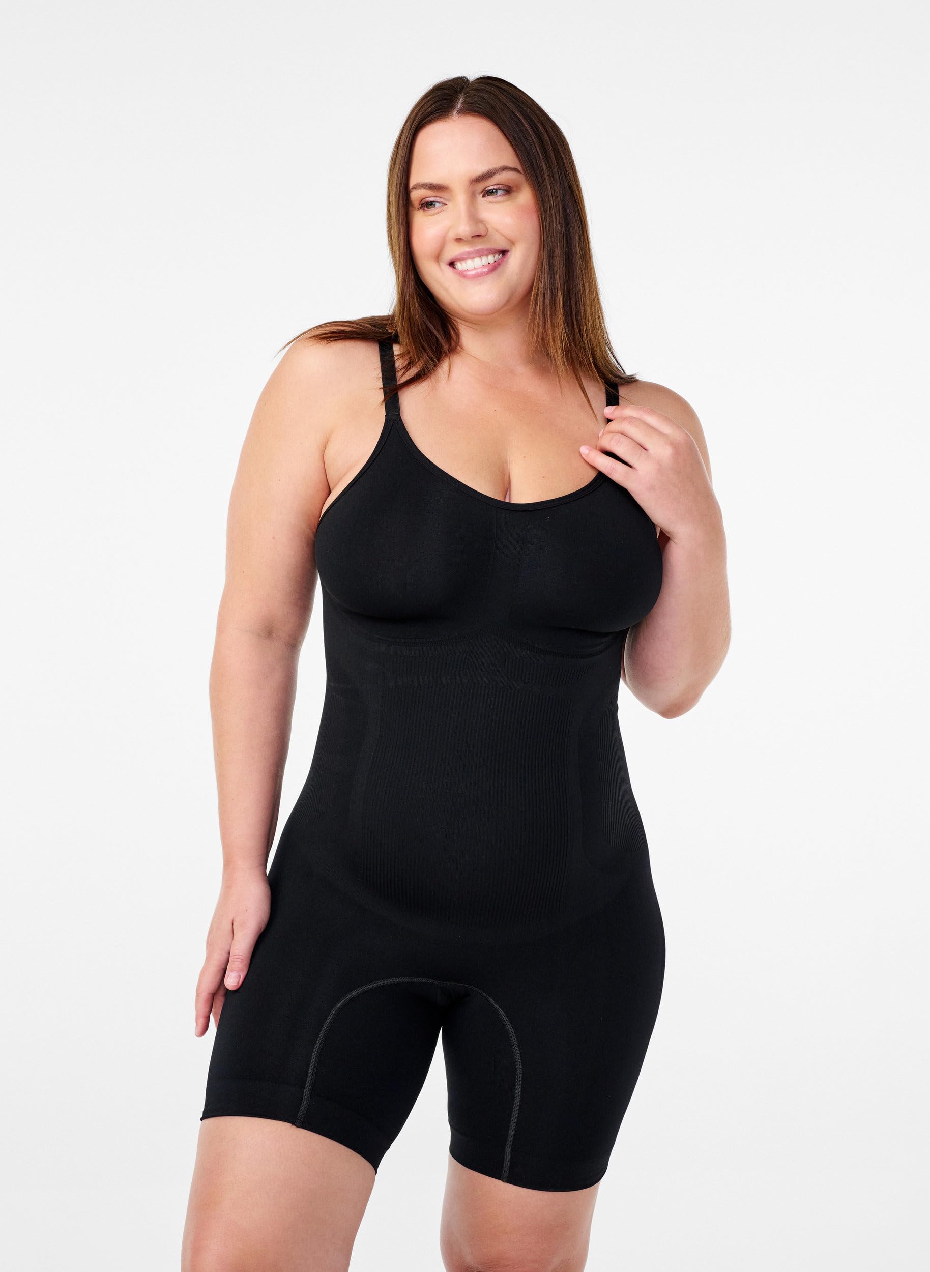 Zizzi Devoted Shape-Body Shapewear Bodysuit Schwarz