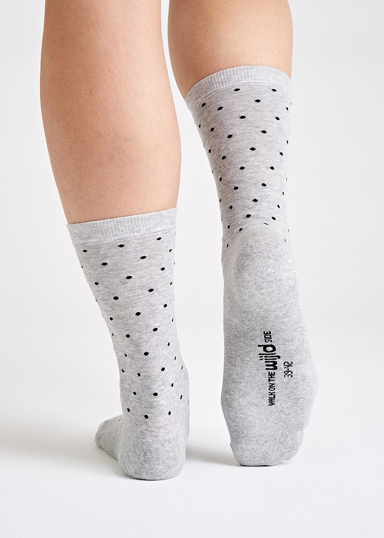 Wijld Woodsocks Light Gray Socken Punkte Holz