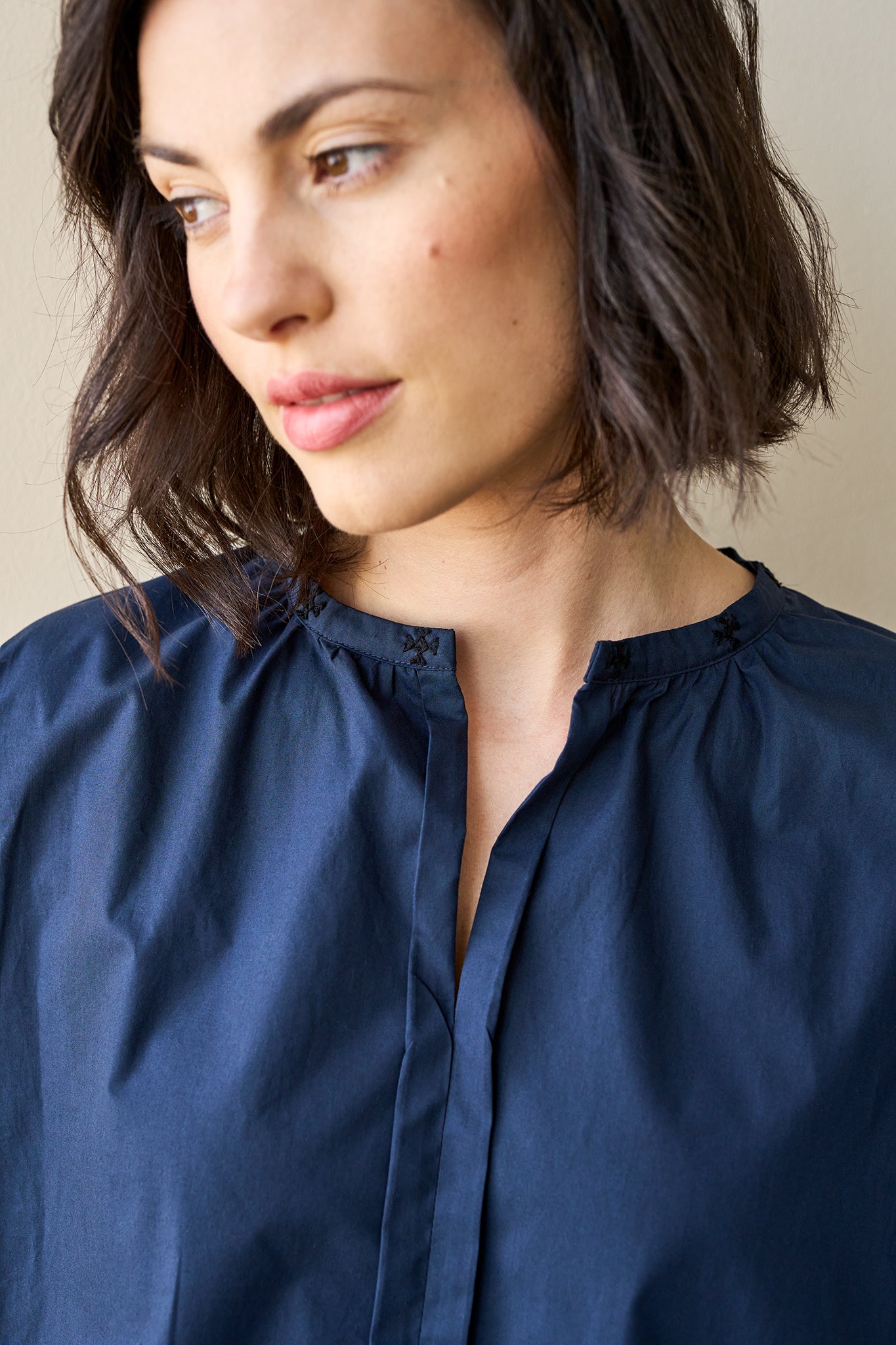 Christiane Strobel Oberteile OFELIA Bluse Bio-Baumwolle Blau