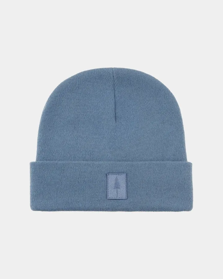 NIKIN Treeanie Classic Patch Beanie Baumwolle Steel Blue