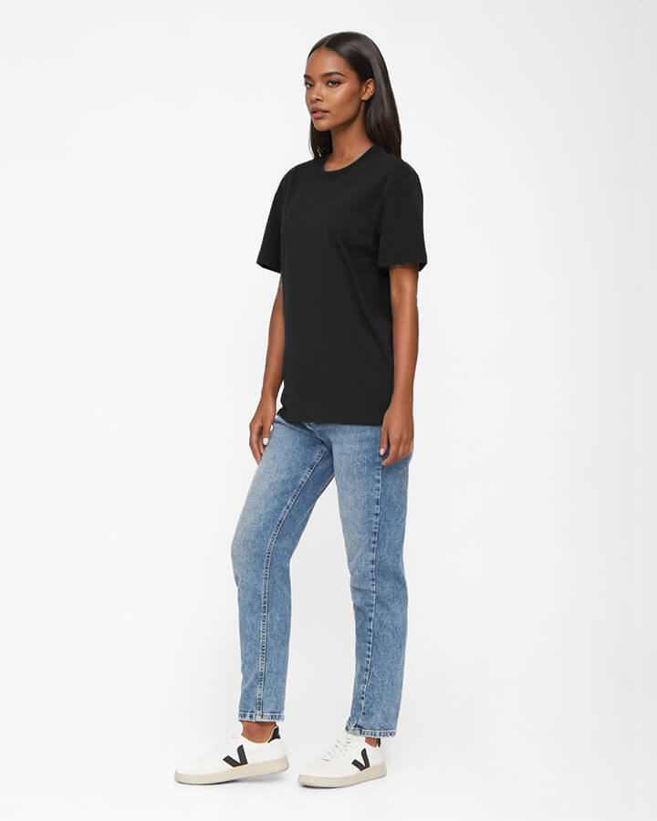 NIKIN TreeShirt Plain T-Shirt schwarz Bio-Baumwolle