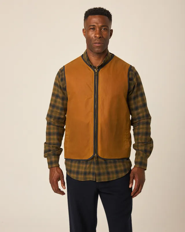 Peregrine Duke Gilet Herren Weste Mustard Wachs