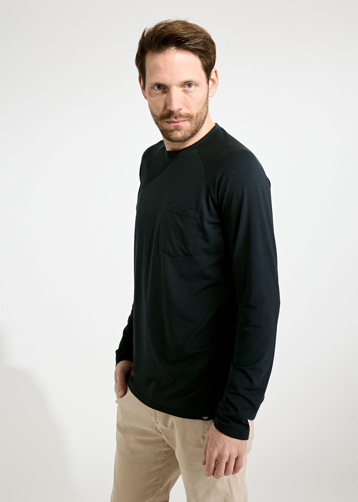 Wijld Hans Herren Langarmshirt Salute Lyocell