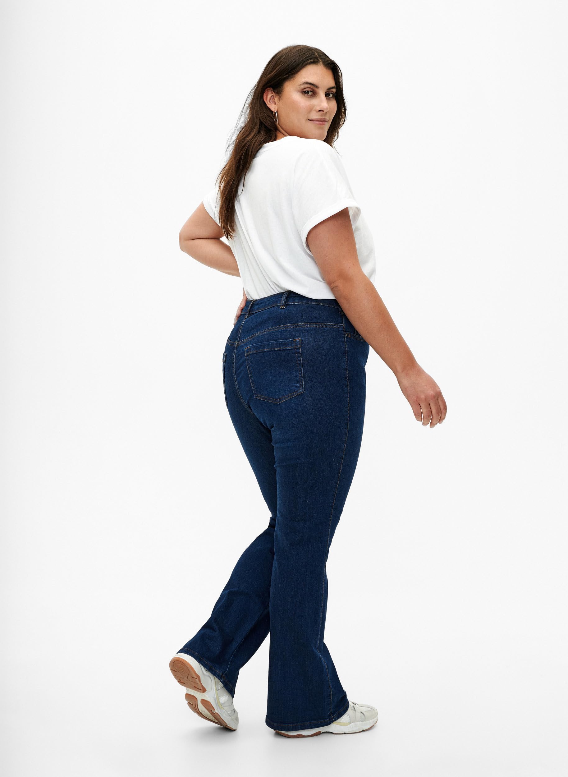 Zizzi Ellen Jeans Bootcut Damen High Waist Plus Size