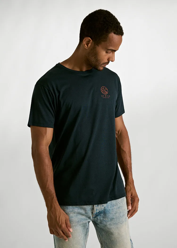 Wijld Alex Go Wijld Circle T-Shirt Herren Motiv Holz